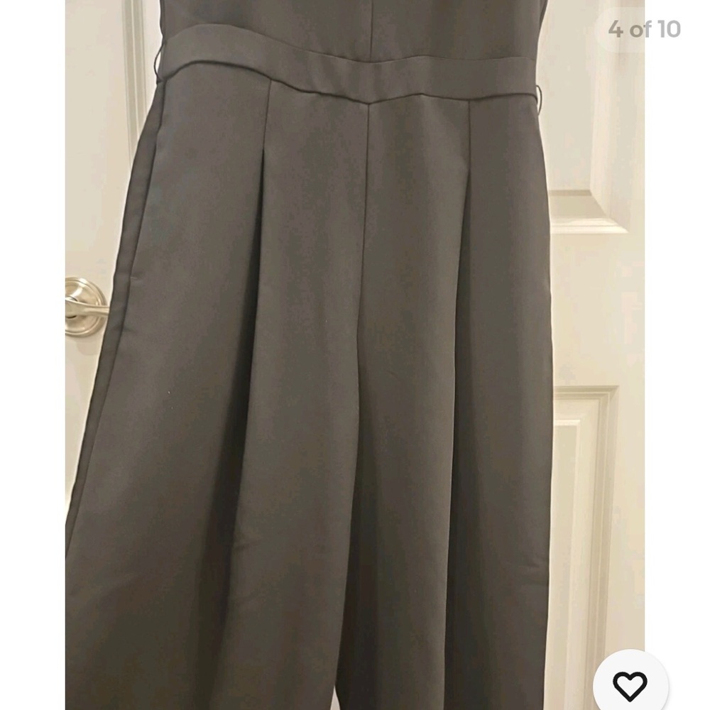Banana Republic Black Sleeveless Jumpsuit Sz 12 - Picture 5 of 7